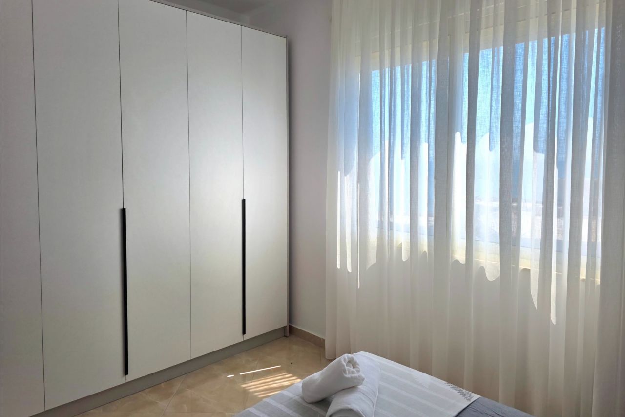 Sea View Holiday Apartment For Rent In Durres Albania With Two Bedrooms And Next To The Sandy  Beach In Golem