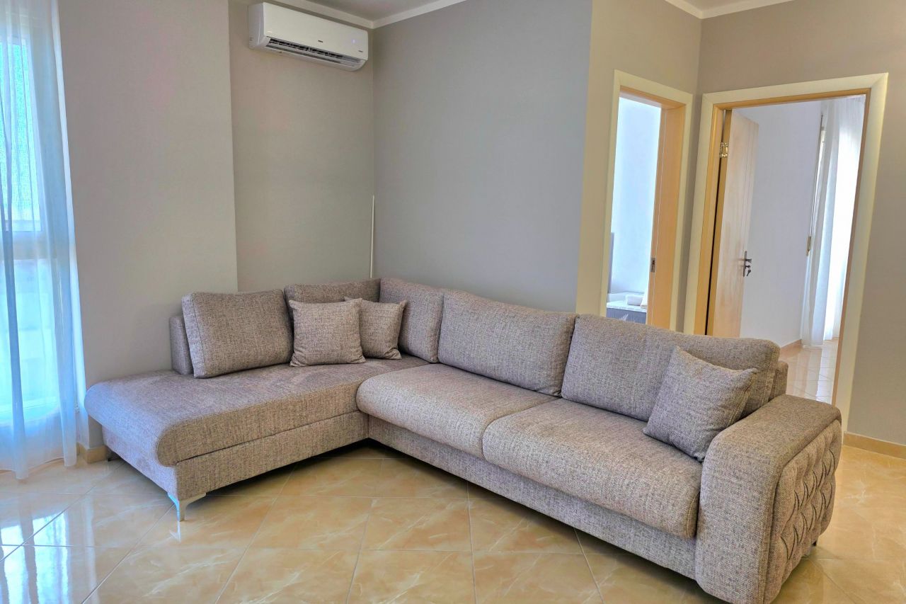 Sea View Holiday Apartment For Rent In Durres Albania With Two Bedrooms And Next To The Sandy  Beach In Golem