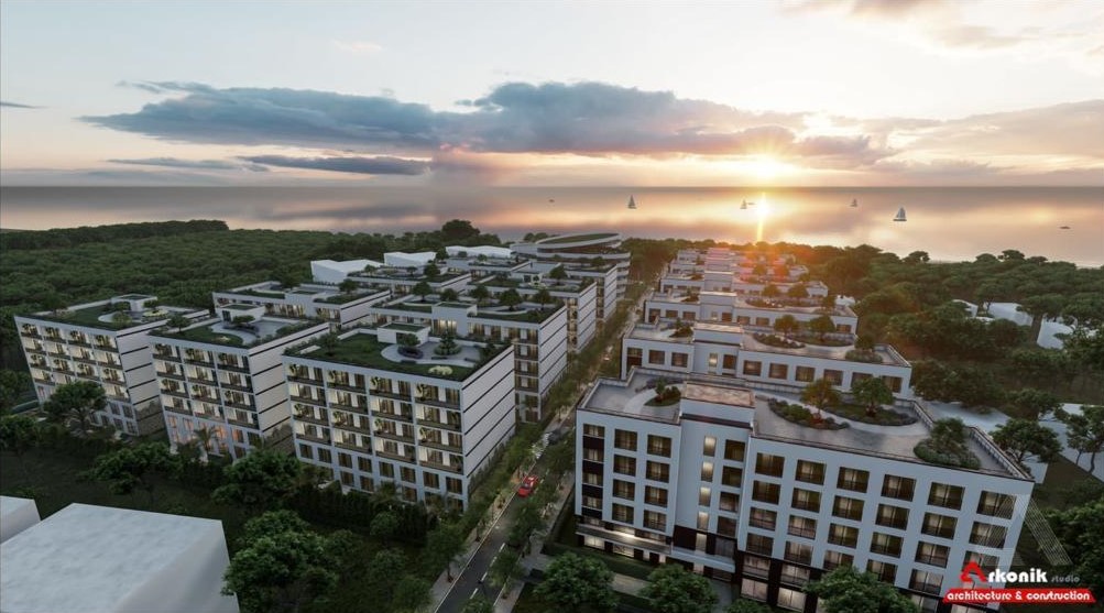 Appartamenti in vendita con vista mare in un nuovo edificio con una costruzione di grande qualità a Golem Durazzo