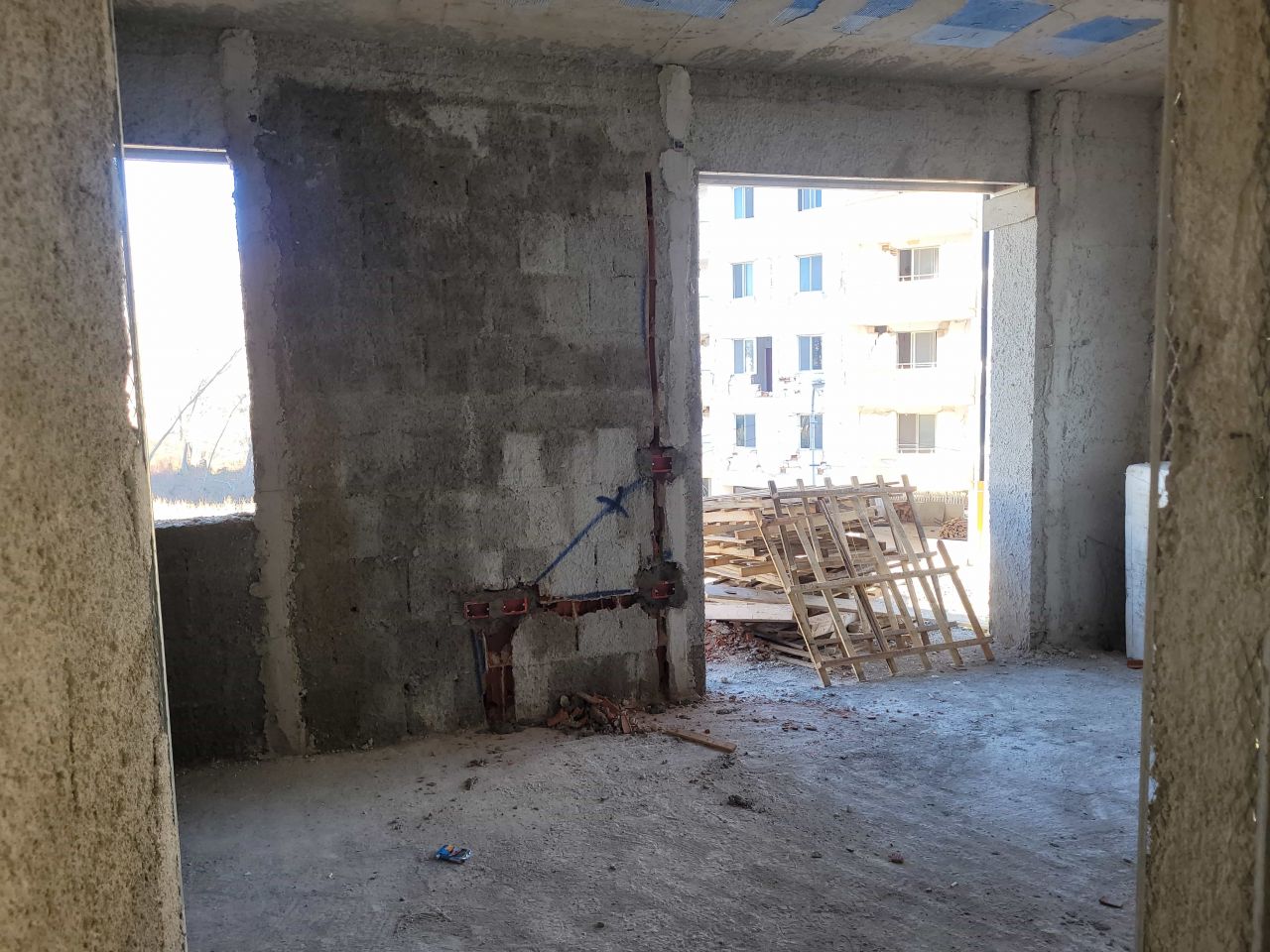 Neubau Im Prozess In Golem Durres Albanien