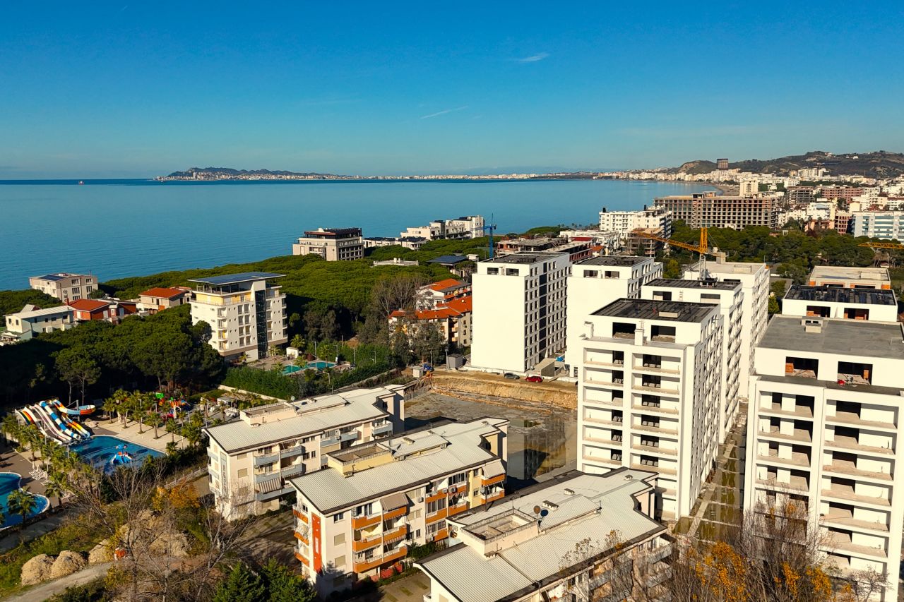 Eladó Lakás Golem Durres-ben Albániában, Egy építés Alatt álló új épületben, Közel A Strandhoz