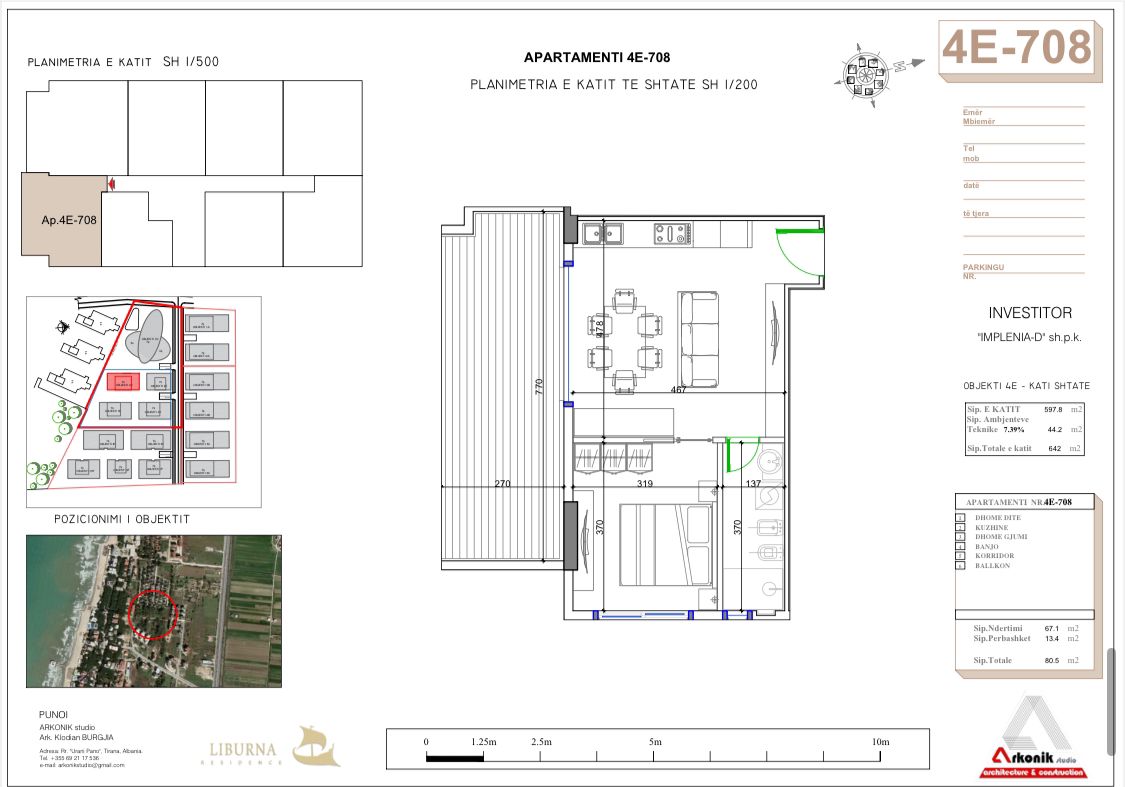 Apartment For Sale In Golem Durres Albania, In A New Building Under Construction, Close To The Beach
