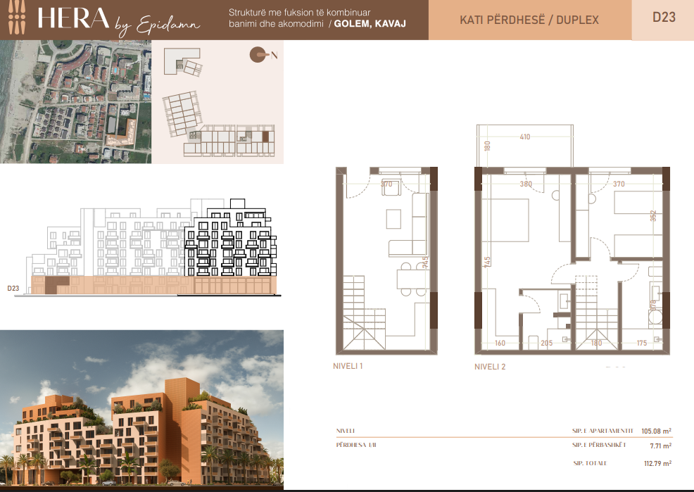 Two-Level Duplex For Sale In Golem Albania