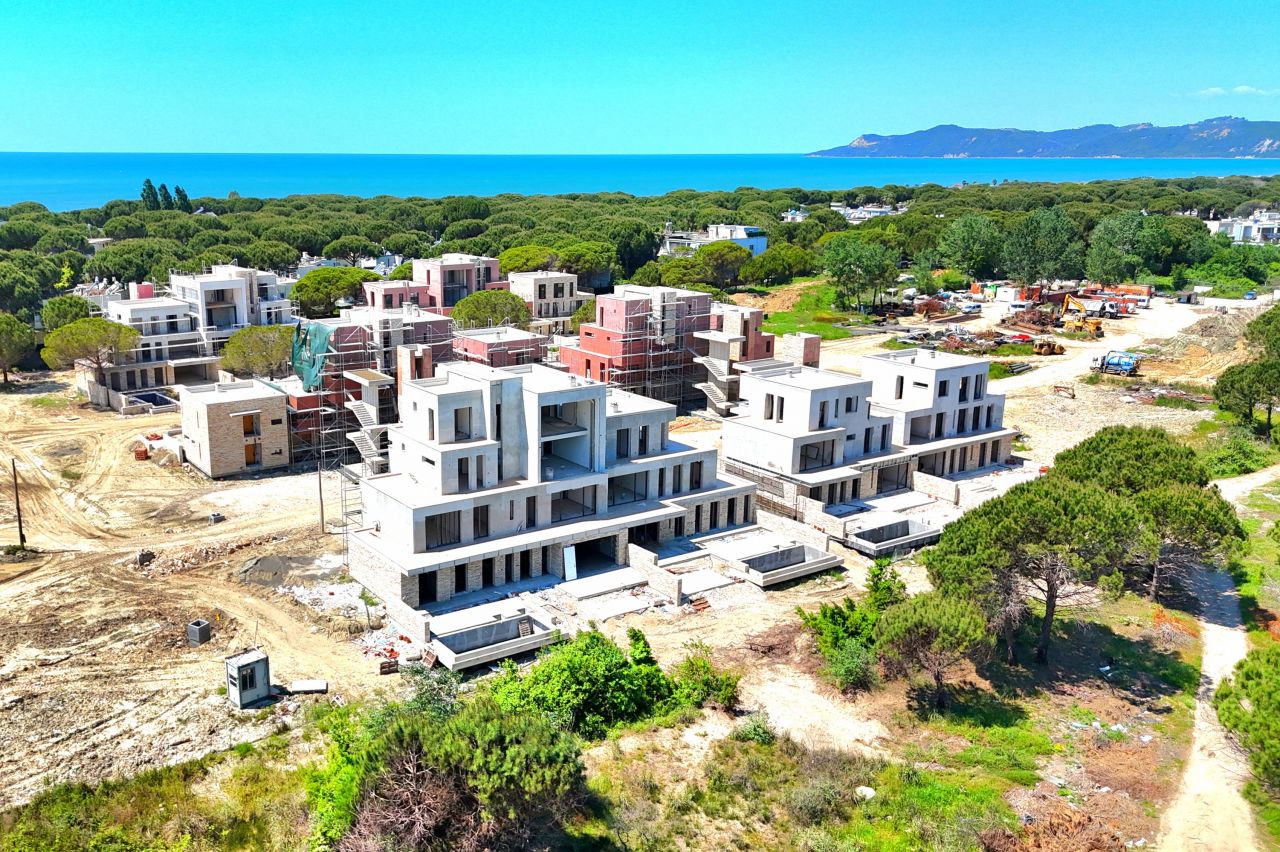Luxury Ground-Floor Apartment For Sale in Lura 5 Resort Lalzit Bay Albania with Private Garden Modern Design Near Adriatic Coast