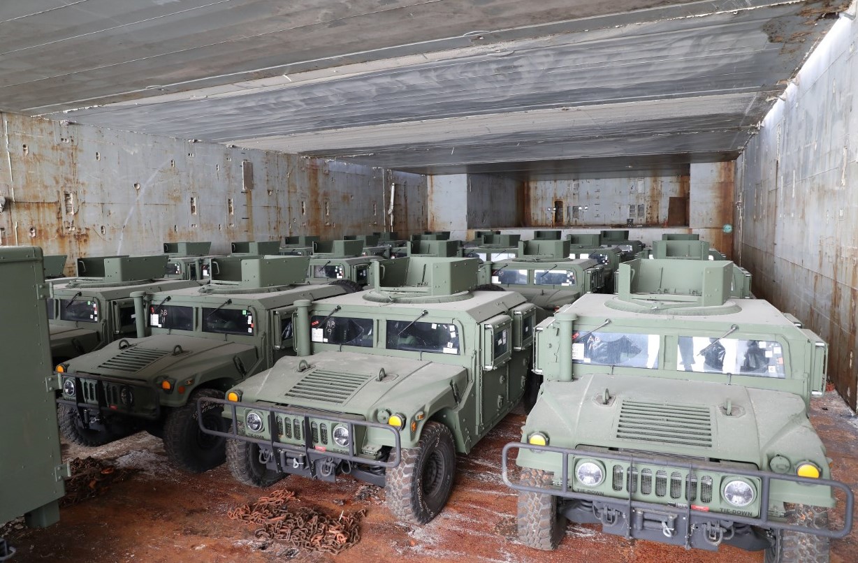Albanian Military Receives 29 Humvees Donated by the US