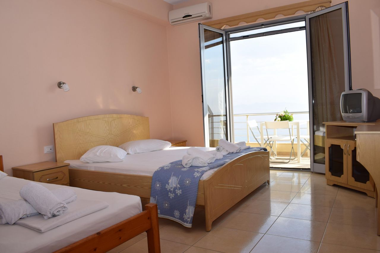 Holiday Studio Apartment for Rent in Qeparo, in the front line to the sea.