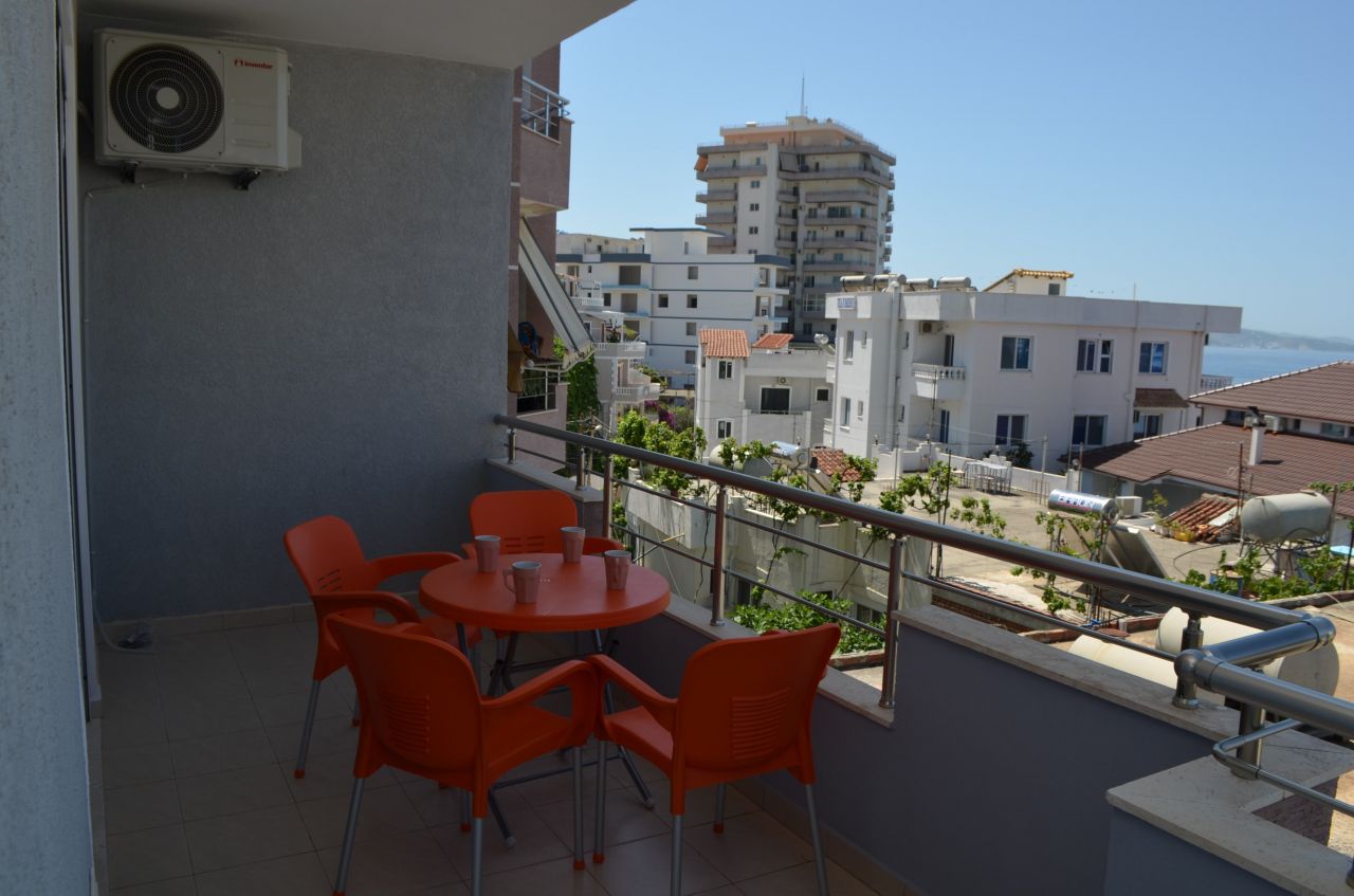 apartament me pamje nga deti per qera ne sarande, shqiperi