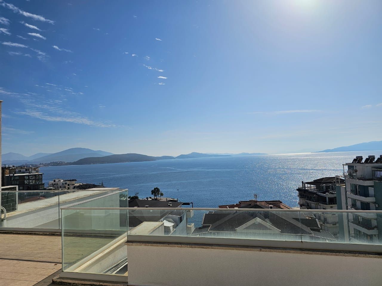 Penthouse For Sale In Saranda Albania Featuring A Veranda With A Wonderful Sea View