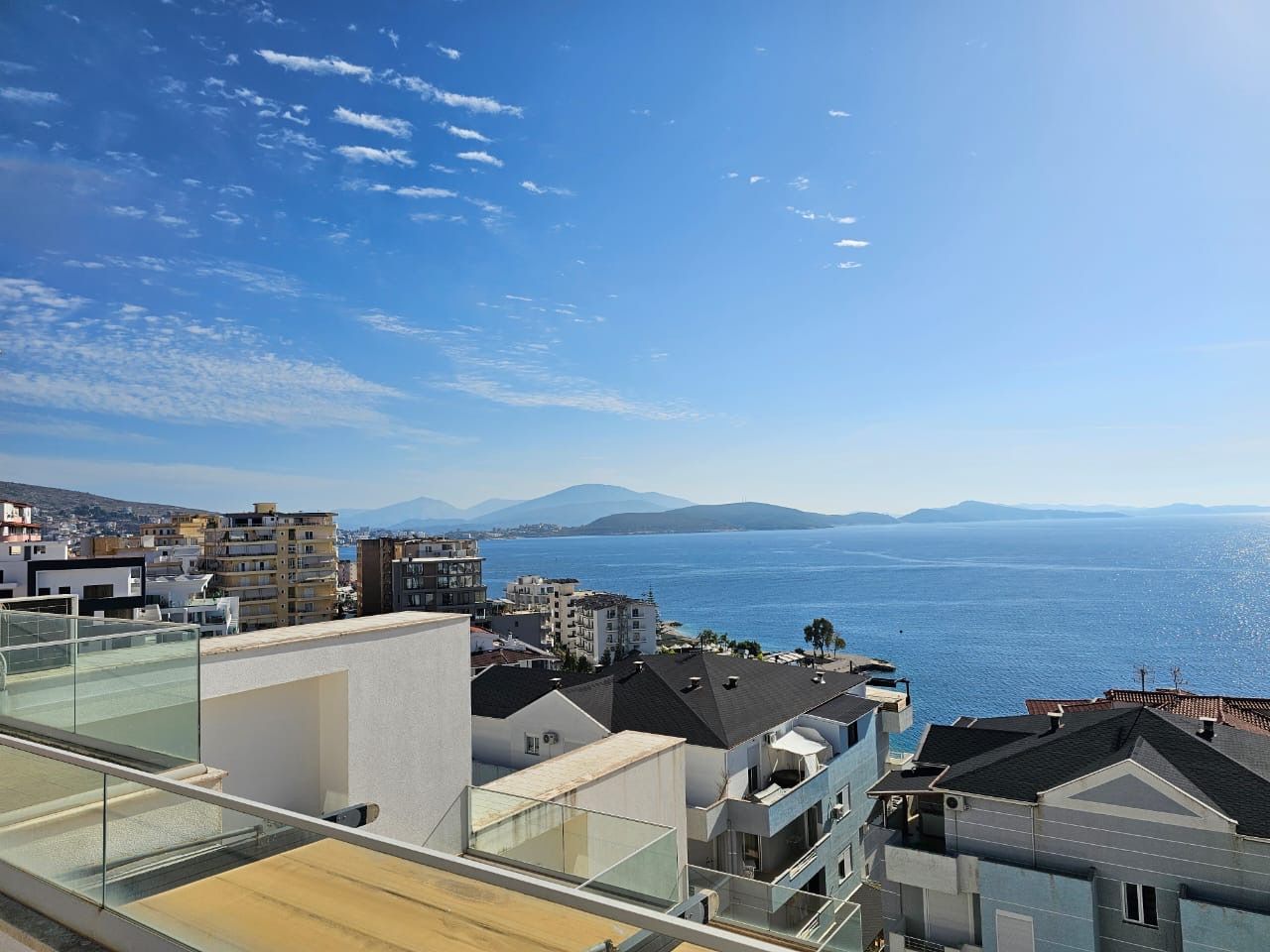 Penthouse For Sale In Saranda Albania Featuring A Veranda With A Wonderful Sea View