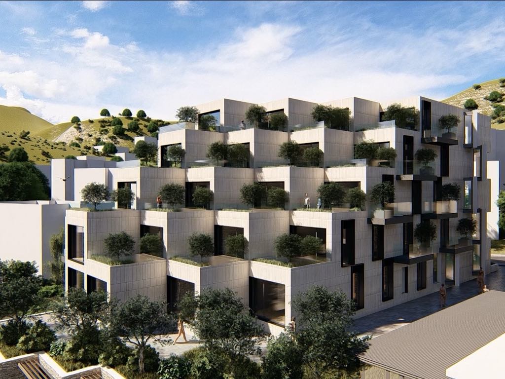 Albanien Immobilien in Saranda zu verkaufen, Erdgeschosswohnung mit herrlichem Meerblick