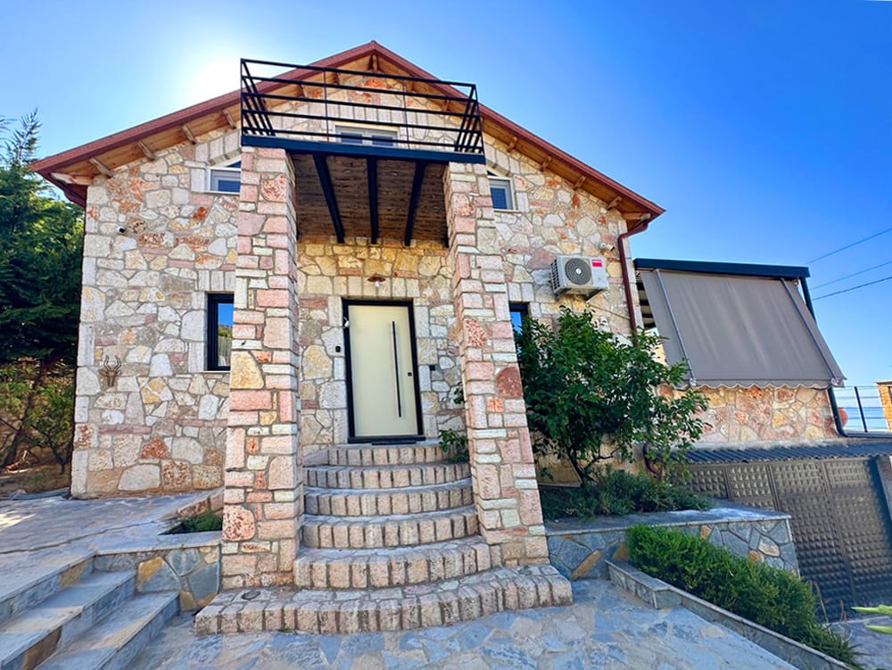 Stone Villa For Sale In Saranda Albania With Panoramic Sea Views