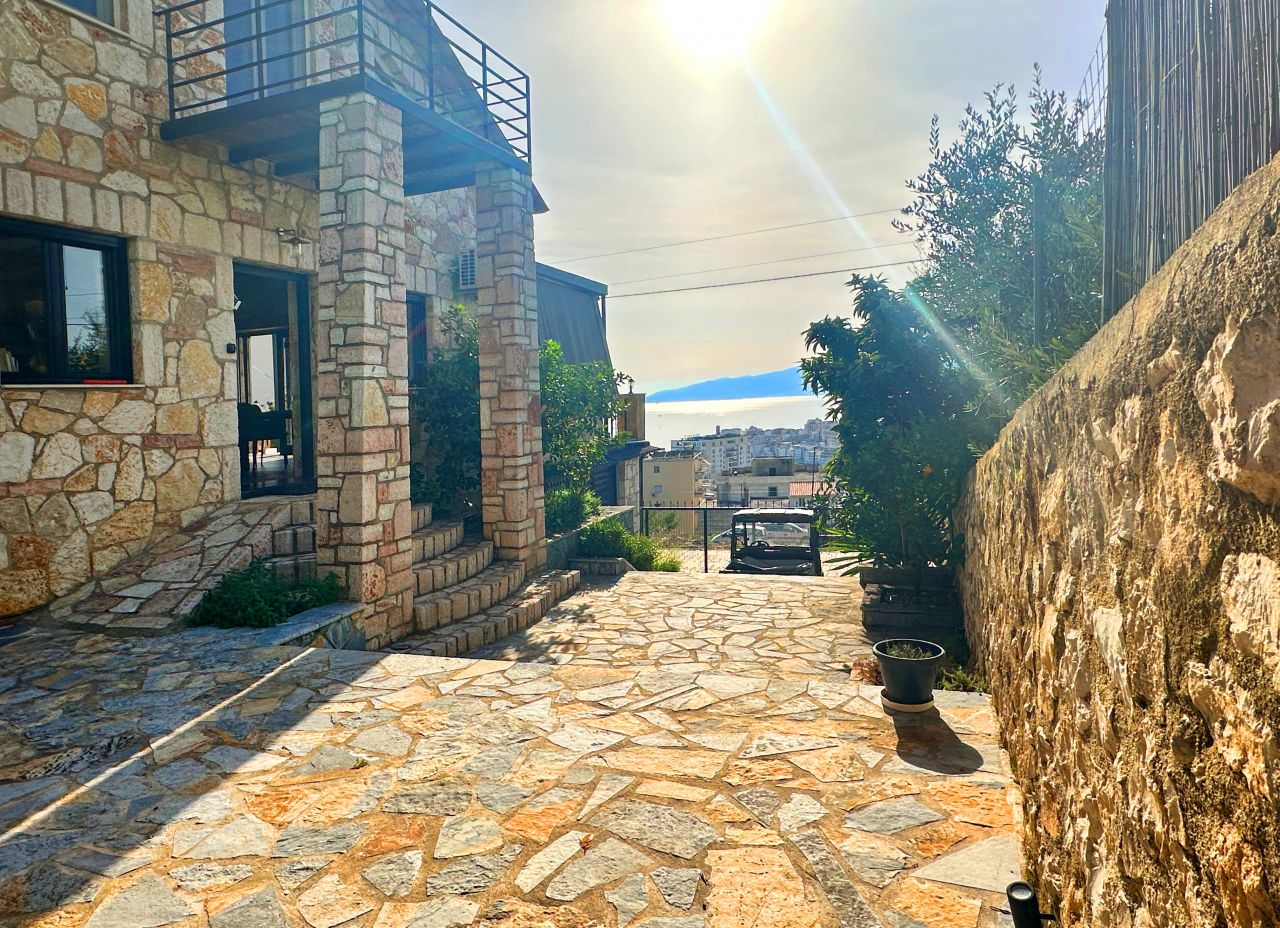 Stone Villa For Sale In Saranda Albania With Panoramic Sea Views