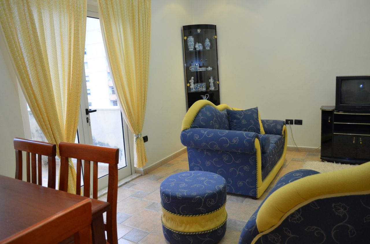 Apartament for rent in Tirana, Albania, with one bedroom. 