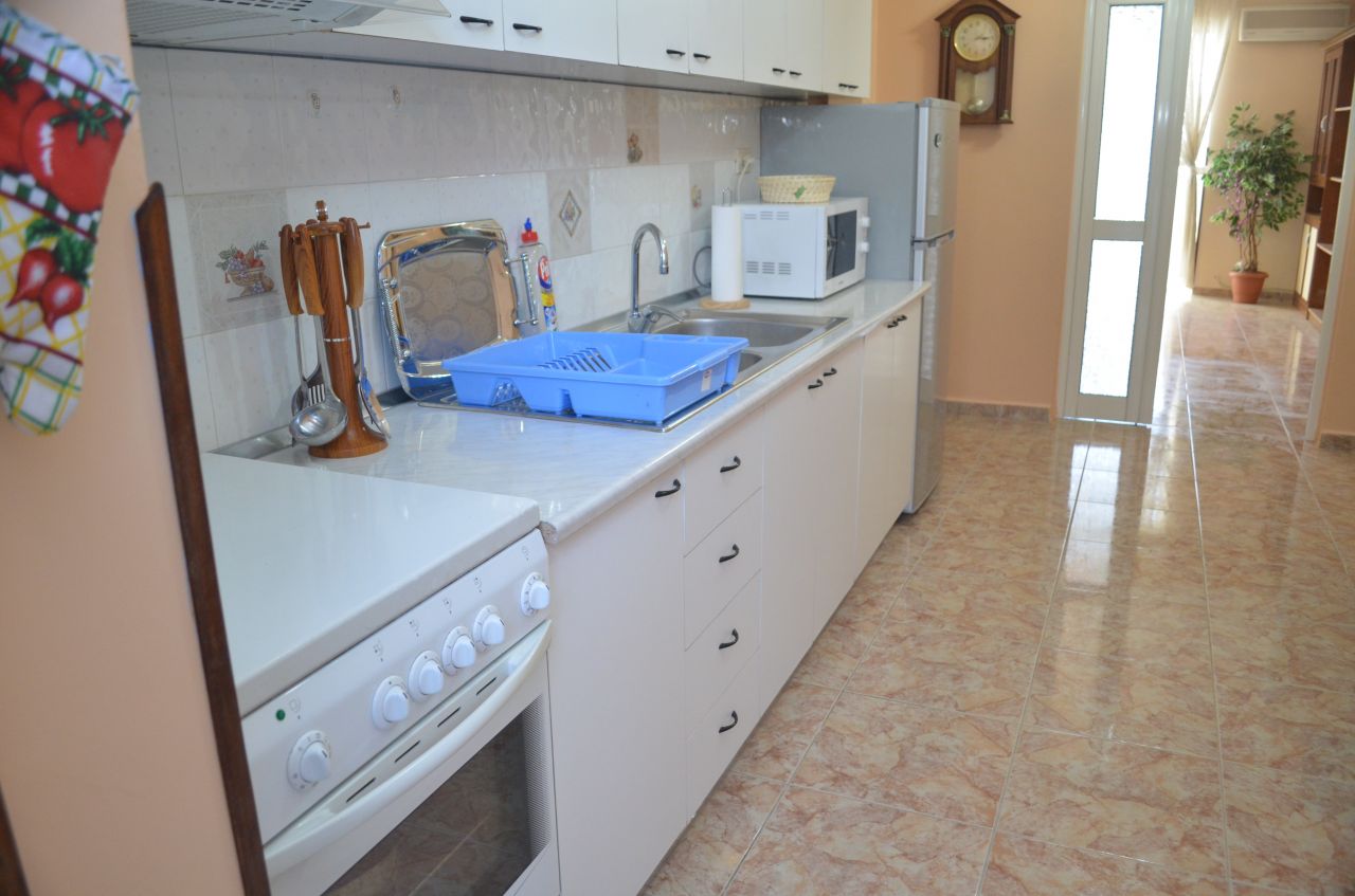 Nice furnished apartment with two bedrooms for rent in Ismail Qemali street in Tirana, Albania. 