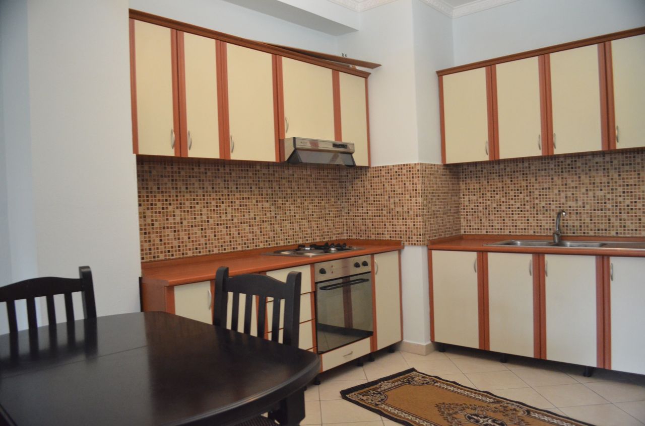 Flat for rent in Tirana with two bedrooms and located in very good position near US embassy 