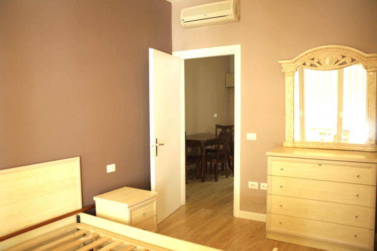 Apartment for rent near the lake in Tirana. It has one bedroom. 