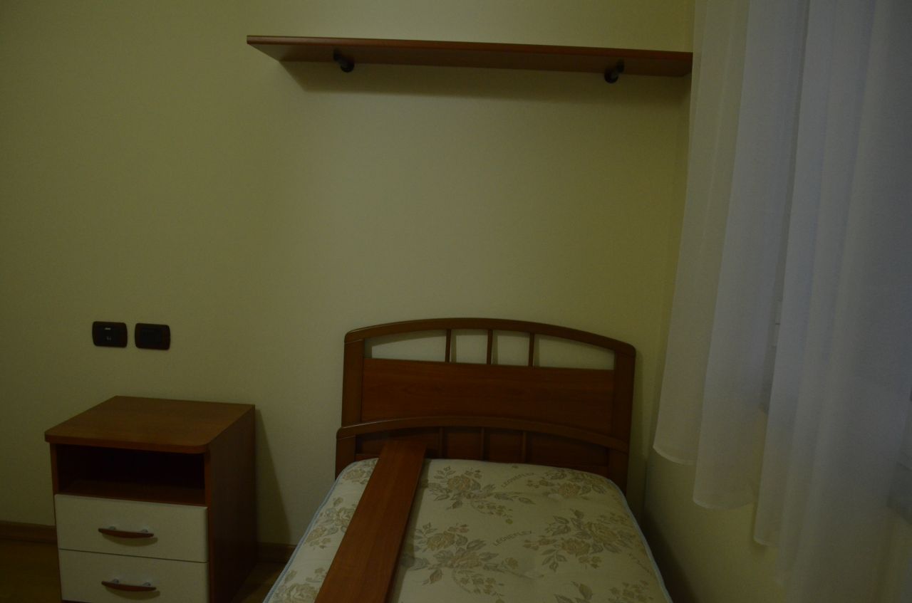 Furnished apartment with two bedrooms for rent in the center of Tirana. 