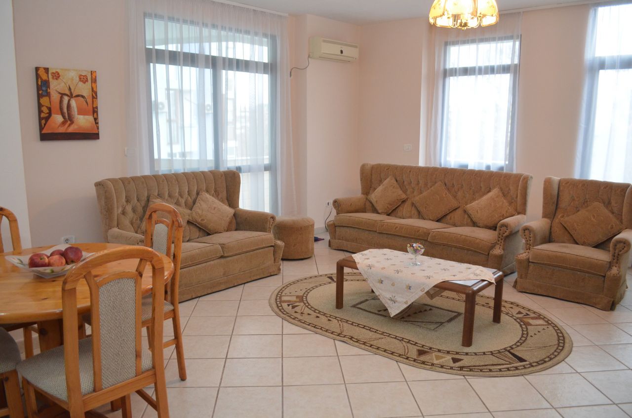 apartment for rent in Tirana with two bedrooms located in very good position and fully furnished