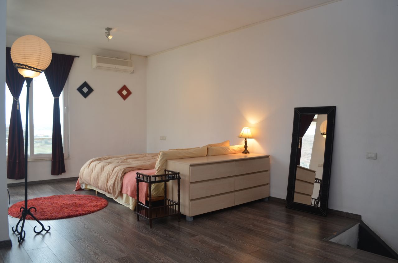 modern apartment for rent in tirana duplex with one bedroom fully furnished in very good residence 