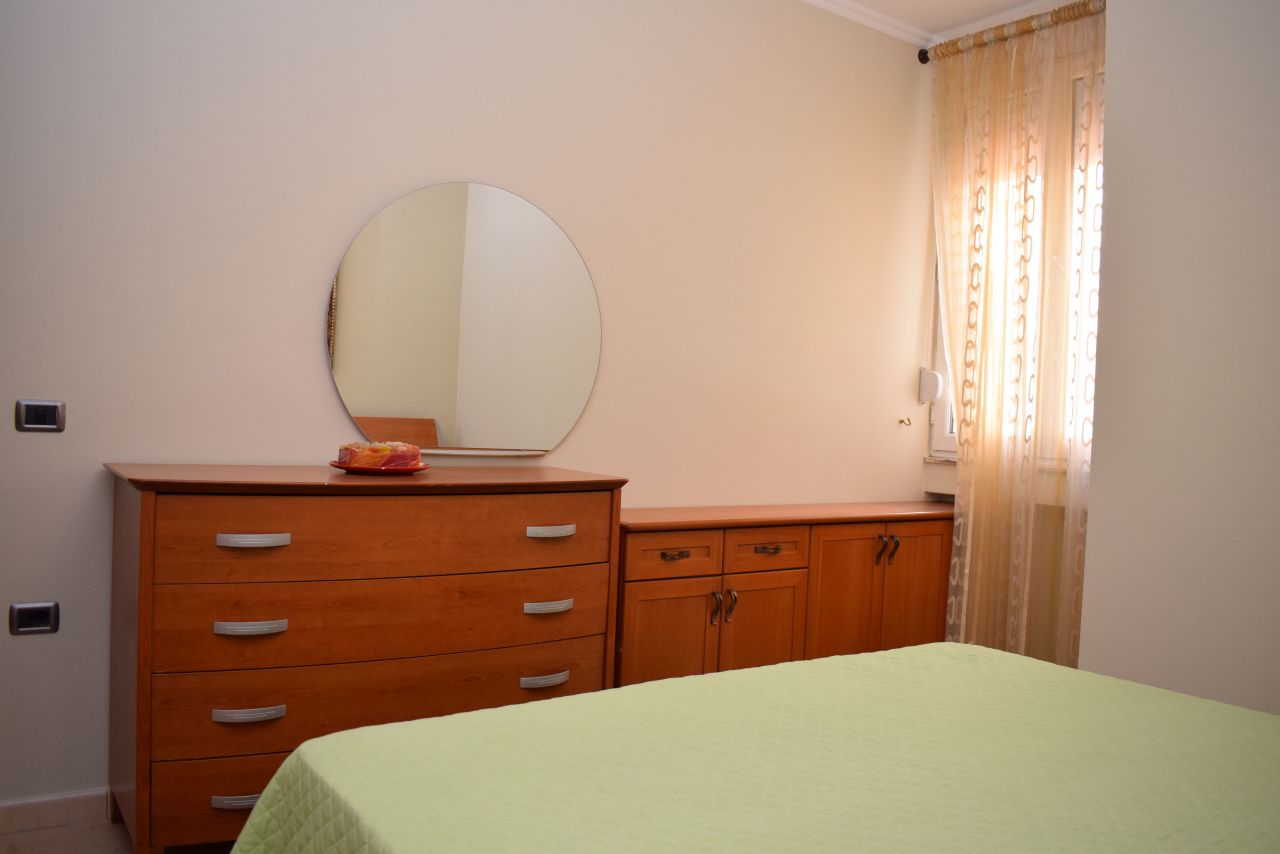 Apartment for rent in Tirana with two bedrooms, in front of Floga restaurant.