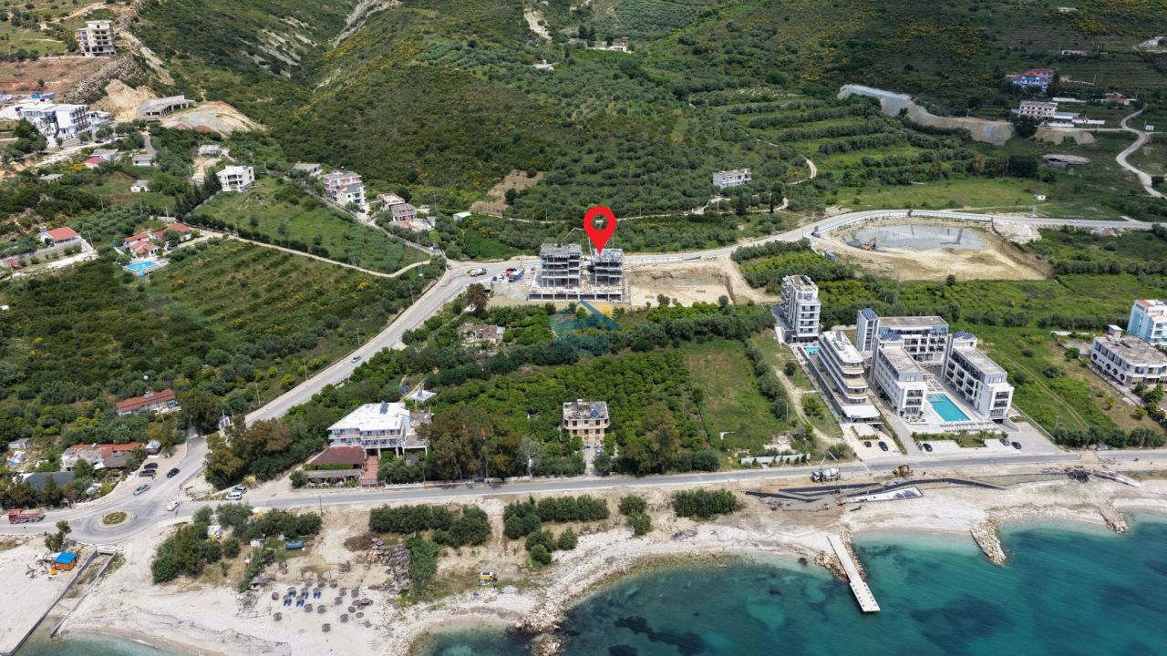 Under Construction Apartment For Sale In Vlora Albania, Next To The Beach And With Swimming Pool